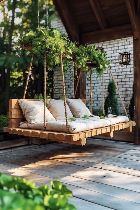 "Elevate your outdoor space with DIY Garden Furniture! 🌿🪑 Get inspired to craft your own unique pieces, from rustic wooden benches to colorful pallet tables. Personalize your garden with creative, budget-friendly projects that add charm and functionality. Embrace the satisfaction of building your own furniture while transforming your garden into a cozy retreat. Unleash your inner craftsman and enjoy the beauty of handmade garden furniture! 🏡🌸 #DIYGardenFurniture #OutdoorLiving #Handmade" Colorful Pallet, Pallet Tables, Diy Swing, Wooden Benches, Rustic Wooden Bench, Diy Fountain, Backyard Garden Landscape, Outdoor Patio Space, Big Beds