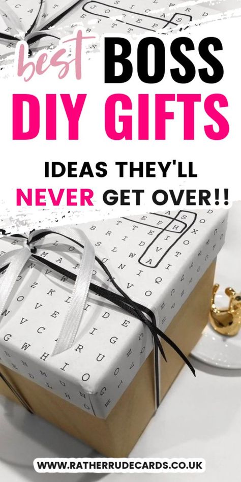 DIY creative boss gifts ideas for your boss or coworkers Classy Gifts For Coworkers, Creative Gift For Boss, Good Gift For Boss, Coworker Promotion Gift Ideas, Boss Cards Ideas, Diy Boss Gift Ideas, Boss Christmas Gift Ideas Woman, Gifts For Doctors Office Staff, Gifts For Your Boss Men