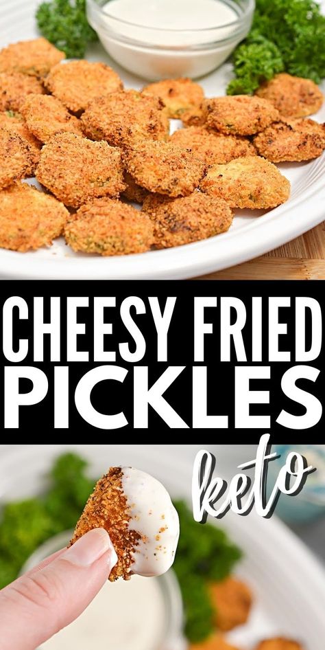 Keto Fried Pickles With Cheese #ketocheesyfriedpickles #cheesyfriedpickles Crispy Fried Pickles, Keto Fried Pickles, Fried Pickles Recipe, Keto Snacks Easy, Pickles Recipe, Fried Pickles, Keto Diet Food List, Keto Recipes Dinner, Keto Diet Meal Plan