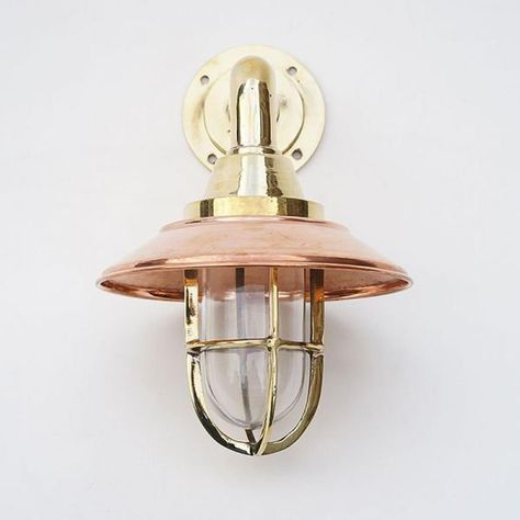 Nautical Vintage, Dock Lighting, Bulkhead Light, Copper Pendant Lights, Exterior Wall Light, Light Copper, Vintage Nautical, Brass Lighting, Brass Copper