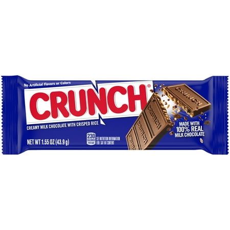 It's time to get your sweet treat on with CRUNCH Full Size candy bars. These perfectly full sized, crispy chocolate bars are just for you and definitely big on taste. Packed with creamy 100% milk chocolate and crisped rice, these individually wrapped candy treats are easy to snack on and enjoy. Take these irresistible chocolate bars anywhere and share with anyone. They're great for home or the office, school lunch boxes, parties, get-togethers, dessert or a movie night sweet treat. CRUNCH is mad Crunch Candy Bar, Office Candy Bowl, Crunch Chocolate Bar, Crunch Chocolate, Nestle Crunch, Individually Wrapped Candy, Online Chocolate, Office Candy, American Chocolate