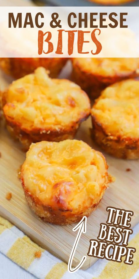 Kid Friendly Appetizers, New Years Appetizers, Mac And Cheese Bites, Appetizers For Kids, Appetizers Easy Finger Food, Finger Foods Easy, Cheese Bites, Superbowl Party Food, Tailgate Food