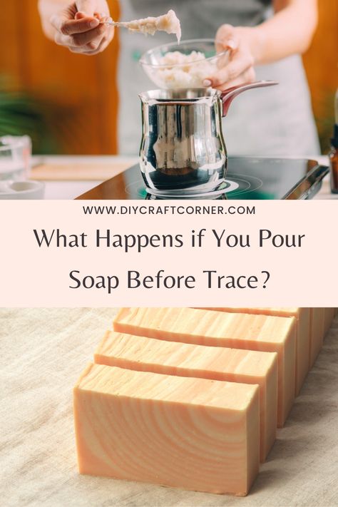 Discover the secrets to mastering the perfect trace in cold process soap making with our in-depth guide! Learn about the consequences of pouring soap before trace, and explore expert tips for achieving a well-emulsified, consistent soap with even fragrance and color distribution. Elevate your soap crafting skills and create stunning, high-quality soaps every time. #SoapMaking #DIYCrafts #ColdProcessSoap #SoapArtisan 🧼✨💕 Best Cold Process Soap Recipes, Cold Process Soap Making, Cold Process Soap Packaging, Cold Process Soap Techniques, Cold Press Soap Recipes, Soap Packaging Ideas, Soap Packaging Diy, Making Soaps, Cold Process Soapmaking