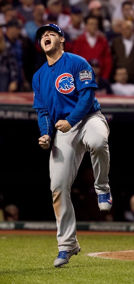 Anthony Rizzo Chicago Cubs World Series, Indians Game, Chicago Sports Teams, Cubs Win, Baseball Signs, Anthony Rizzo, Go Cubs Go, Kris Bryant, Chi Town