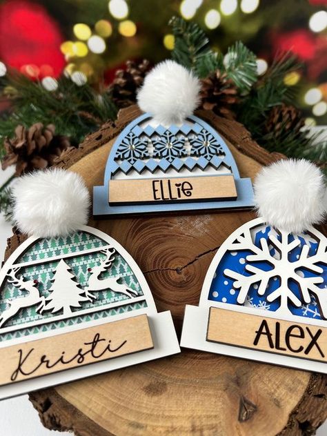 Laser Cut Christmas Ideas Make And Take Christmas Ornaments, Pine Tree Ornaments, Wood And Resin Ornaments, Acrylic Snowflake Ornaments, Winter Laser Projects, Unique Laser Projects, Christmas Ornaments Glowforge, Homemade Holiday Decorations, Laser Ideas Wood