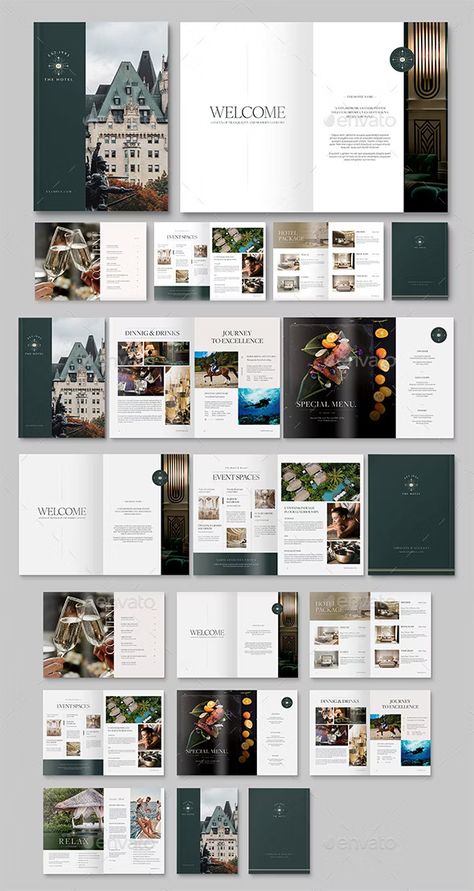 Hotel Brochure Template, Print Templates | GraphicRiver Before And After Layout Design, Hotel Catalog Design, Coffee Book Layout, Flyer Design Corporate, Hotel Brochure Design Layout, Full Page Ad Design, Minimal Brochure Design, Hotel Brochure Design, Hotel Magazine