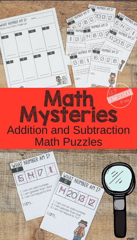 FREE Math Mysteries - FUN Addition and Subtraction Math Problems - these free printable math word problems make it fun for kindergarten, first grade, 2nd grade, 3rd grade, and 4th grade students to practice math. Two Step Word Problems 2nd Grade Addition And Subtraction, Addition Patterns 3rd Grade, 3rd Grade Math Worksheets Subtraction, Reveal Math 3rd Grade, Free Math Centers 2nd Grade, Math Centres Grade 2, Big Ideas Math 2nd Grade, Teaching 2nd Grade Math, Make A 10 To Subtract