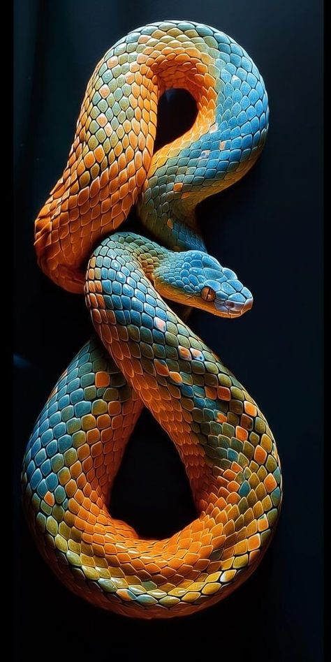 Snake Side Profile, Snake Reference Photo, Serpent Aesthetic, Snake Reference, Snake Aesthetic, Snake Coiled, Snake Images, Snake Painting, Snake Photos