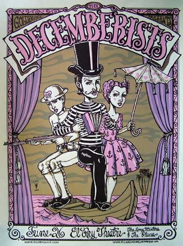 Aesthetic Apparatus The Decemberists, Modern Rock, The Hollywood Bowl, Screen Printer, Teaching Assistant, Concert Poster, Rock Posters, Gig Posters, Band Posters