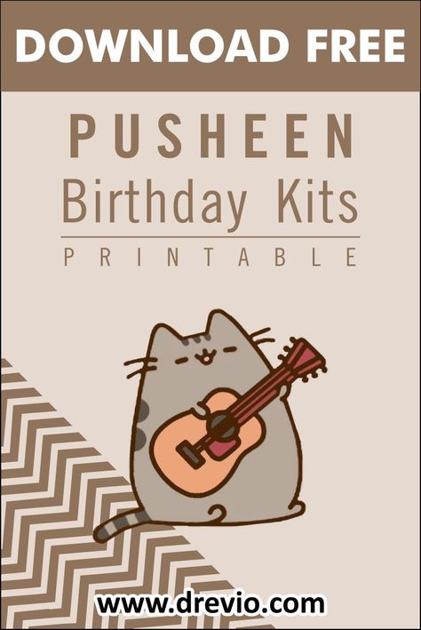 Cat Party Invitations Free Printable, Pusheen Printables Free, Pusheen Party Printables, Pusheen Cat Birthday Party Invitations, Pusheen Birthday Party Ideas Games, Pusheen Birthday Decorations, Pusheen Birthday Invitations, Pusheen Printables, Pusheen Birthday Party Ideas