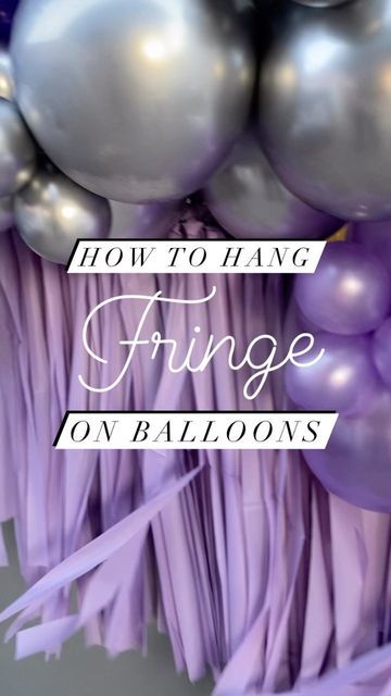 Ellie Mae Makes on Instagram: "Here’s a Tip on how to hand your fringe or streamers to your balloon garlands! It’s easier than you think! #elliemaemakes #balloons #balloonarch #balloonprotip #tipsandtricks #balloontutorial #balloontips #hacks #balloonhacks #howto #balloonhowto #balloongarlands #streamers #fringe #fringewall #balloonfringe #diystreamers #partystreamers #partyfringe #partydecor #azballoonstylist #azballoondecorator" Halloween Fringe Garland, Balloon And Fringe Ceiling, Balloon With Fringe, Balloon Arch With Fringe, Hen Party Balloon Ideas, Balloon Garland With Tassels, Balloon Arch With Streamers, Fringe Balloon Backdrop, Balloon Fringe Tassels Diy