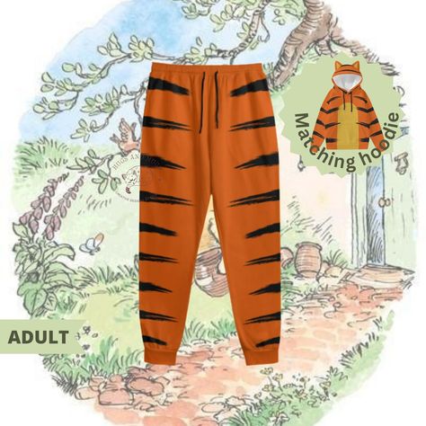 Tiger Outfit Halloween, Tiger King Costume, Tiger Costume Pattern, Tigger Costume, Tigger Halloween, Tiger Pajamas Women, Tiger Onesie, Adult Halloween Costumes, Trunk Or Treat