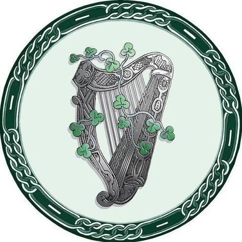 Irish Harp Irish Harp Tattoo, Irish Aesthetic, Celtic Tattoos For Men, Ireland Tattoo, Celtic Tattoo Designs, Shamrock Tattoos, Ireland History, Celtic Harp, Irish Harp