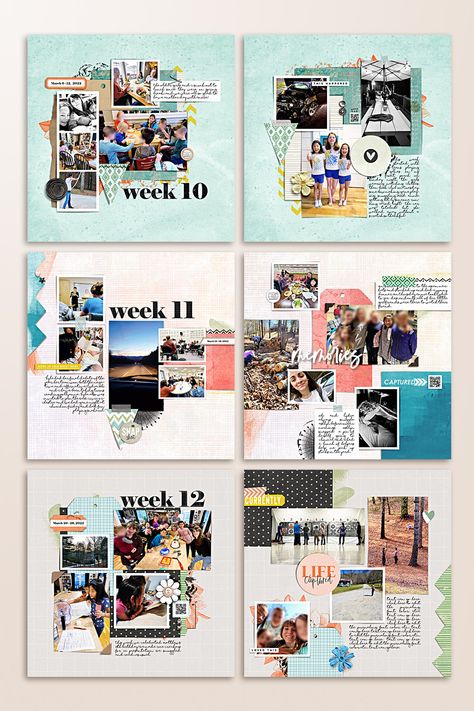 Digital Scrapbook Pages with Remember Templates 3 by Scrapping with Liz Scrapbooking Pages Layouts, 2 Page Scrapbooking Layouts, Travel Graphics, Page Scrapbooking, Scrapbook Collage, Page Layout Design, Journal Books, Diy Journal Books, Edit Ideas