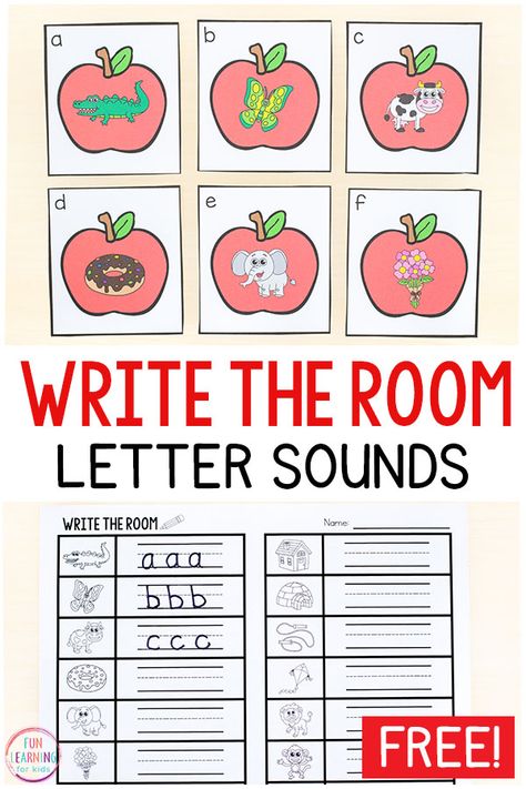 This differentiated apple beginning sounds write the room activity is perfect for fall literacy centers in preschool and kindergarten. Apple Literacy Activities, Sounds Write, Apple Literacy, Fall Literacy Centers, Kindergarten Architecture, Activity Kindergarten, Alphabet Activity, Literacy Centers Kindergarten, Kindergarten Reading Activities