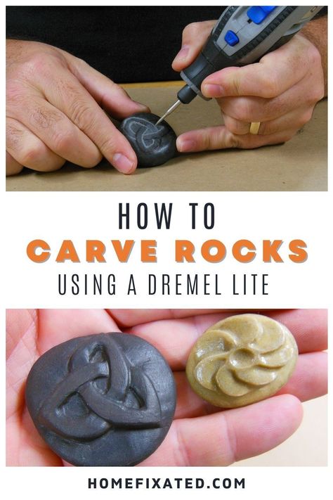 A great tool for a great how to project. Learn all about dremel lite. #homefixated Dremel Projects Beginner, Carving Stone With Dremel, Diy With Dremel, Small Dremel Tool, Dremel Stone Carving Tools, Dremel Rock Carving, Small Dremel Projects, Carving Rocks With Dremel, Wood Engraving Diy Dremel Tool