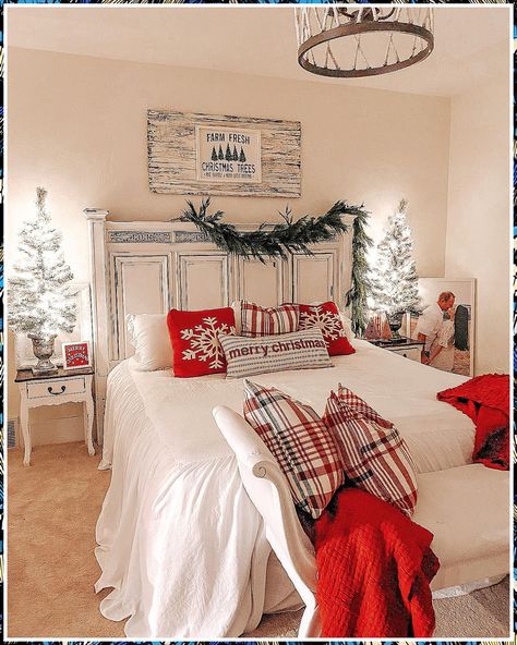 Christmas Room Aesthetic - Want more information and details? Click to visit for more designs. Holiday Bedroom Decor, Holiday Room Decor, Ideas Habitaciones, Holiday Bedroom, Christmas Decorations Apartment, Winter Bedroom, Holiday Room, Christmas Apartment, Christmas Decor Inspiration