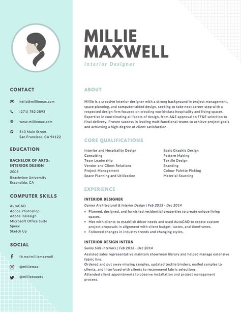 image05 Interior Design Resume Template, Interior Design Resume, Free Resume Builder, Designer Resume, Design Resume, Online Resume, Resume Maker, Design Cv, Resume Builder