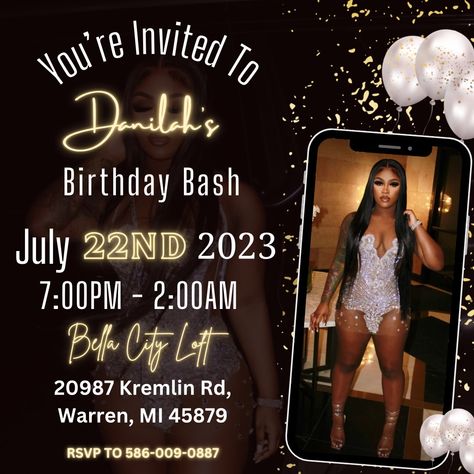 Sweet16 Invitations Ideas, 21st Birthday Flyer Ideas, Sweet 16 Dinner Invitations, Sweet 16 Party Flyer, 17th Birthday Invitations Ideas, 18th Birthday Ideas Black Women, 19th Birthday Invitations, Birthday Flyers Ideas, Sweet 16 Invitation Ideas Digital