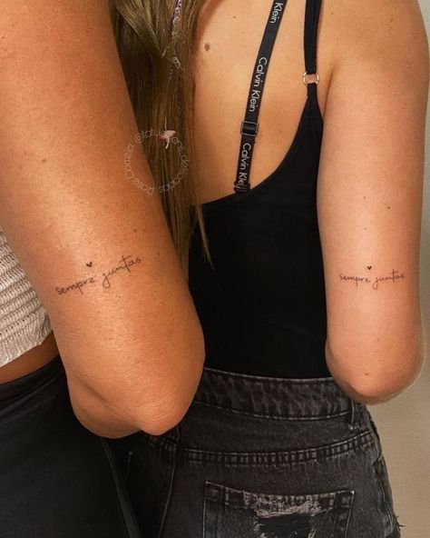 Hase Tattoos, Writing Tattoos, Bff Tattoos, Парные Тату, Delicate Tattoo, Friendship Tattoos, Small Hand Tattoos, Classy Tattoos, Discreet Tattoos