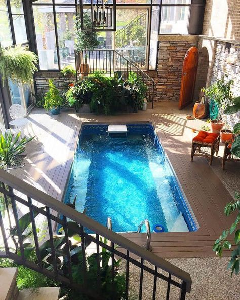 Orangery Ideas, Splash Pools, Small Indoor Pool, Swimming Spa, Endless Pools, Indoor Pool House, Pool Vibes, Indoor Swimming Pool Design, Kolam Air