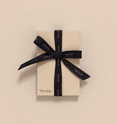 Soap Packaging Design, Jewelry Packaging Design, Ribbon Box, Gift Ribbon, Psd Template Free, Soap Packaging, Notebook Gifts, Christmas Packaging, Black Gift Boxes