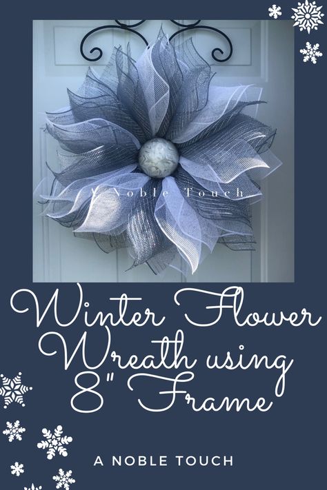 Netting Wreath, Deco Mesh Flower Wreath, White Mesh Wreath, Mesh Flower Wreath, Cross Wreath Diy, Diy Deco Mesh Wreath, Making Mesh Wreaths, Deco Mesh Crafts, Mesh Ribbon Wreaths