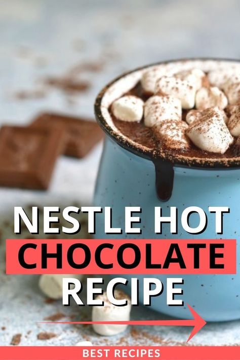 The classic flavor of a Nestlé hot chocolate recipe brings back childhood memories through a sweet treat. Learn how to make this comforting drink at home. Nestle Hot Chocolate Recipe, Hot Chocolate Recipes With Nestle Quick, Hot Chocolate With Nesquick Powder, Nesquick Hot Chocolate, Nestle Hot Cocoa Recipe, Nestle Quick Hot Chocolate Recipe, Stovetop Hot Chocolate Recipe, Chocolate Drink Recipes, Cocoa Powder Recipes