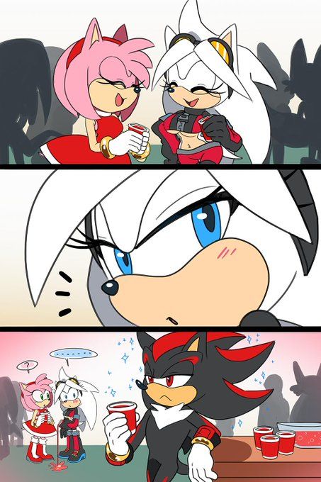 Sonic The Hedgehog Shadow, Crush On Someone, Sonic Ocs, How To Draw Sonic, Shadow And Amy, Sonic Heroes, Silver The Hedgehog, Sonic And Amy, Sonic Funny