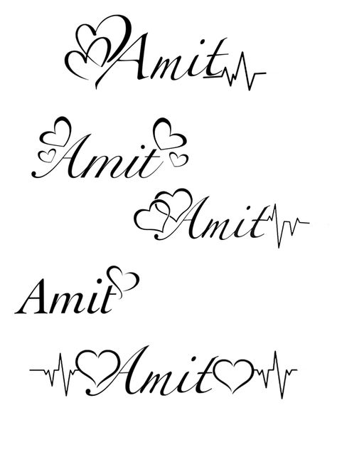 Amit Tattoo Name, Name Tattoo Design, Names Design, Script Tattoos, Name Design Art, Tattoo Name, Name Tattoo Designs, Tattoo Script, Font Names