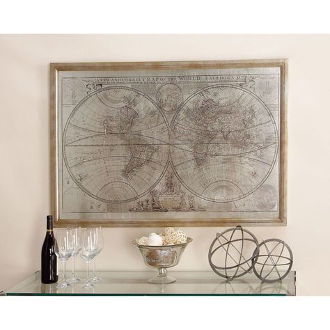 DecMode Map of The World Wall Art World Map Framed Wall Art, Framed World Map, Wood World Map, Framed Map, Art Traditional, Map Of The World, World Map Wall Art, World Map Wall, Framed Maps