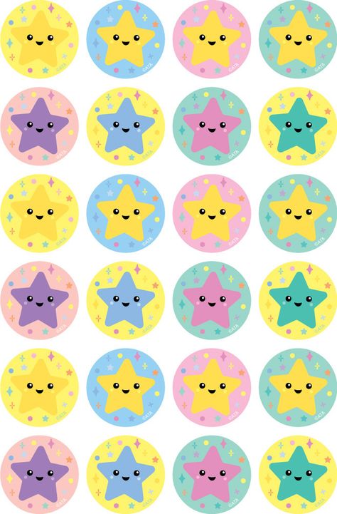 Happy Stars (Multicolour) - Merit Stickers (Pack of 96) Happy Stickers Cute, Cute Stickers For Kids, Star Student, Bond Paper Design, نباتات منزلية, Preschool Colors, Classroom Calendar, Star Students, Baby Learning Activities