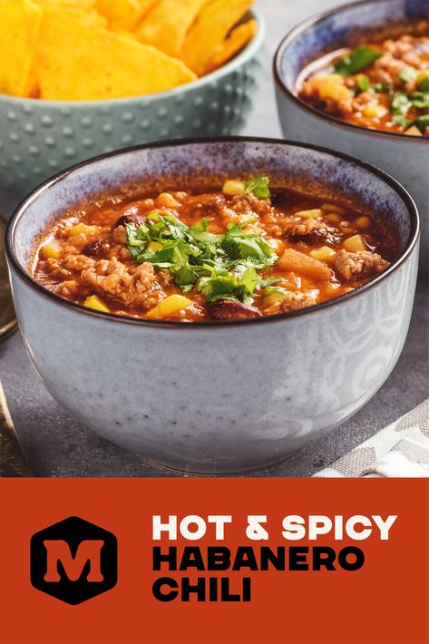 If you like your chili hot, you're in for a treat with this Hot & Spicy Habanero Chili recipe. Our Original Marinade and Spicy Habanero Wing and Hot Sauce packs in a punch you won't forget. Related topics: hot sauce, spicy recipes, chili recipes, hot sauce Habanero Chili Recipe, Recipes Chili, Habanero Chili, Canning Whole Tomatoes, Spicy Chili, Hot Spicy, Wild Game, Chili Recipe, Delicious Chicken