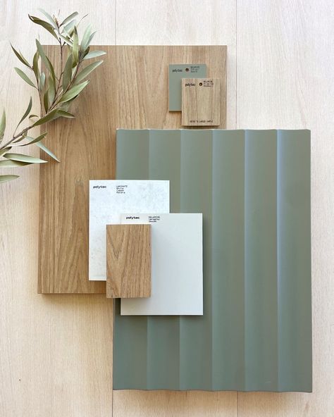 Polytec - A take on polytec's November Mood Board of the... Prime Oak Woodmatt, November Mood Board, Prime Oak, November Mood, Materials Board Interior Design, Mood Board Interior, Kitchen Mood Board, House Color Palettes, Interior Design Boards