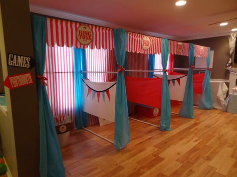 Carnival Birthday Party Ideas | Photo 14 of 33 | Catch My Party Carnival Birthday Party Games, Carnival Birthday Party Ideas, Carnival Booths, Carnival Birthday Party Theme, Fall Carnival, Diy Carnival, Carnival Birthday Party, Circus Carnival Party, Carnival Decorations