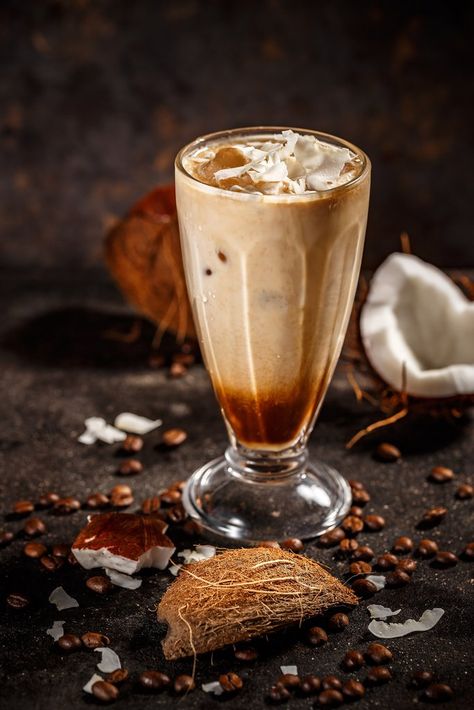 Coconut Caramel Iced Latte – Rohi Coffee Coffee With Coconut Milk, Caramel Iced Latte, Coconut Latte, Coconut Milk Uses, Coconut Milk Coffee, Coffee Frappuccino, Coffee Milkshake, Coffee Aroma, Coconut Smoothie