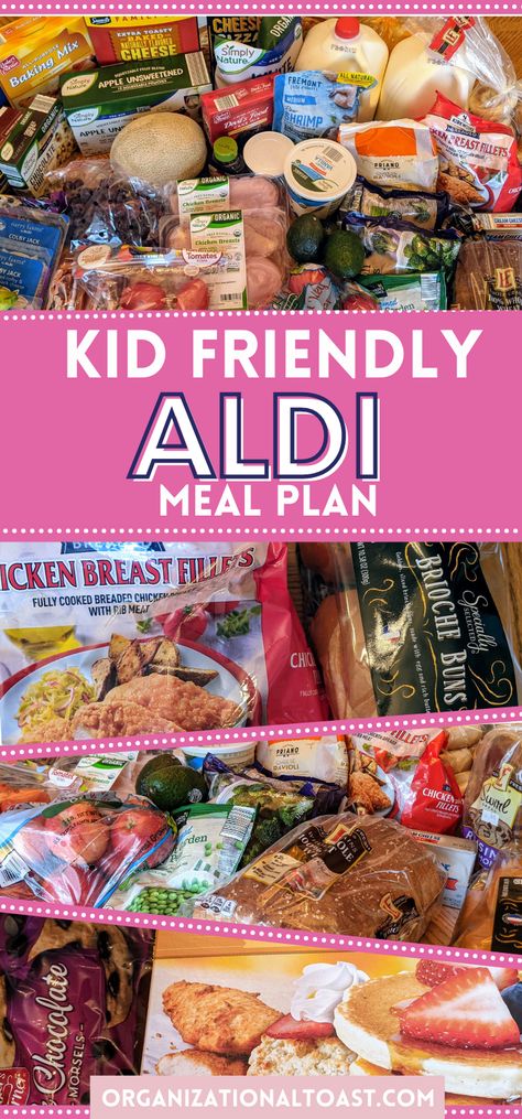 Meals On A Budget Family Aldis, Meal Prep With Kids Families, Aldi Healthy Lunch Ideas, Aldis Meals Healthy, Aldi Summer Dinners, Aldi Grocery List For Two, Easy Meal List, Easy Budget Dinners, Cheap Dinners For A Family Aldi