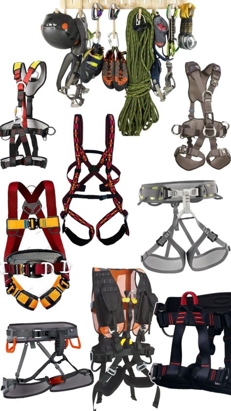 Mountain Climbing Gear, Free Climbing, Climbing Harnesses, Rock Climbing Gear, Climbing Gear, Rock Climbers, Mountain Climbing, Parkour, Character Design References