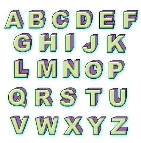 3d Lettering Alphabet, 3d Block Letters, Letters With Pictures, How To Draw Shadow, Block Letter Alphabet, Draw Letters, 3d Drawing Tutorial, How To Draw 3d, Draw 3d