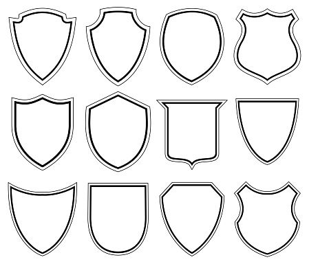 Shields Design, Shield Drawing, Medieval Heraldry, Deer Antler Decor, Architecture Foundation, Optical Illusion Drawing, Medieval Shields, Shield Vector, Shield Icon