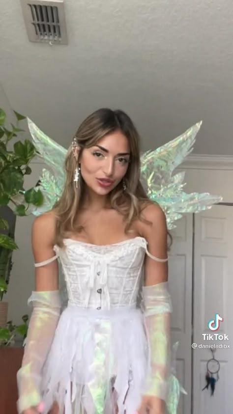 Fairy halloween costume [Video] | Halloween outfits, Fairy halloween costumes, Halloween costumes White Fairy Costume Halloween, Cool Fairy Costume, Silver Fairy Costume, Space Fairy Costume, Womens Fairy Costume Diy, Pretty Fairy Costume, Fairy Costume Inspiration, Hot Fairy Halloween Costumes, Fairy Costume Men