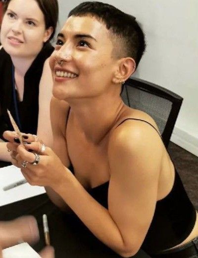 Almost Bald Haircut For Women, Women Super Short Hair, Womens Very Short Hairstyles, Women’s Buzzed Haircuts, Shaved Head Woman Aesthetic, Short Hair Fades Women, Buzzed Haircuts For Women, Masc Buzzcut, Long Buzzcut Women Pixie Haircuts