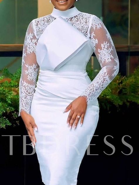 Civil Dress, Lace Dress Classy, Dresses Birthday, Marriage Dress, Civil Wedding Dresses, Short African Dresses, Classy Wedding Dress, Lace Gown Styles, Lace Dress Styles