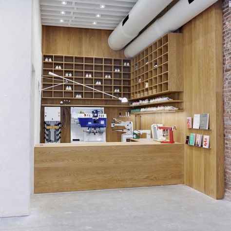 Veja's new sneaker repair store will fix your old shoes - Fast Company Shoes Showroom, Shoes Cleaning, Spa Store, Shoe Repair Shop, Fast Fashion Brands, Leather Repair, Fast Company, Old Shoes, Shoe Repair