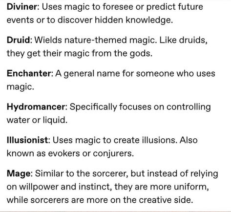 Different Types Of Magic Users, Writing Prompts Fantasy Ideas, Magic System Ideas, Magic Ideas, No Respect, Writing Inspiration Tips, Writing Plot, Writing Fantasy, Writing Prompts For Writers