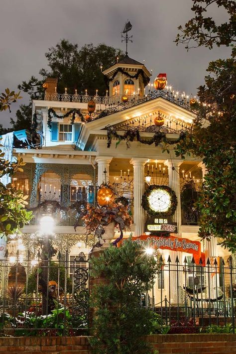 Haunted Mansion at Halloween Disneyland Photography, Haunted Mansion Halloween, Foolish Mortals, Disneyland Christmas, Disneyland Halloween, Haunted Castle, Disney Haunted Mansion, Disney Life, Haunted Mansion