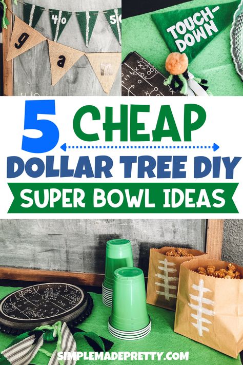 Super Bowl Themed Birthday Party, Super Bowl Table Decor, Super Bowl Table Set Up, Work Super Bowl Party Ideas, Super Bowl Work Party, Super Bowl 2024 Decorations, Super Bowl Party Food Set Up, Super Bowl Dollar Tree, Cheap Football Party Decorations