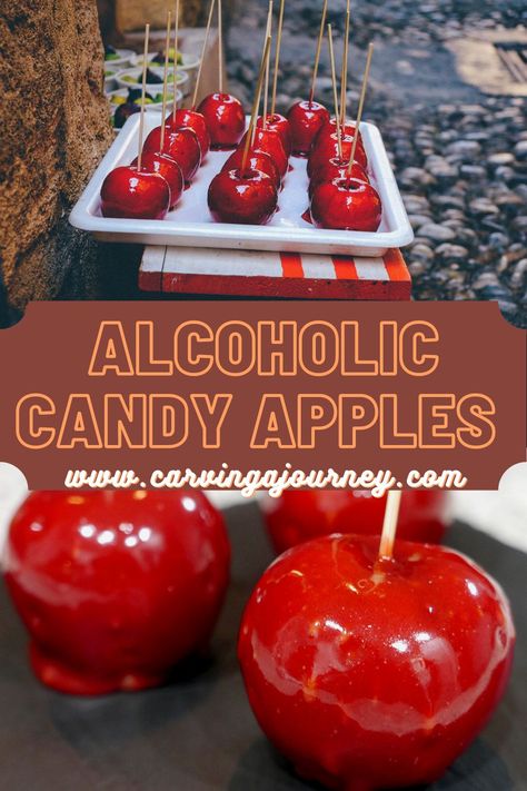 Drunken Candy Apples, Alcoholic Candy, Drunken Candy, Halloween Party Food Appetizers, Infused Caramel, Snacks Videos, Alcohol Candy, Candied Fruit Recipes, Apple Center