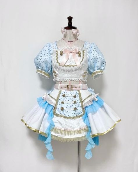 #costumedesign on Instagram | Hashtags Magical Girls Outfit, Halloween Fairy Kei Costume Dress, Idol Costume, Kawaii Ruffled Costume Dress, Dti Outfit Magical Girl, Magical Girl Outfit Drawing, Genshin Oc, Magical Girl Outfit, Outfit Reference