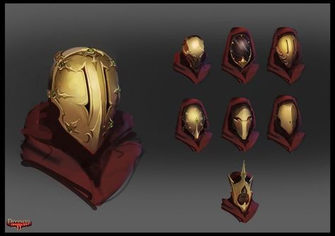 Dnd Masks Item, Armor Helmet Design Concept Art, Fantasy Helmet Art, Dnd Helmet, Fantasy Helmet Design, Fantasy Mask Design, Mask Concept Art, Fantasy Helmet, Fantasy Mask